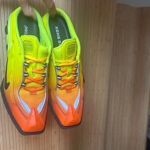 Martine Rose x Nike MR4 Neon Yellow & Safety Orange Shox Mule Sneaker 6.5 / 37.5